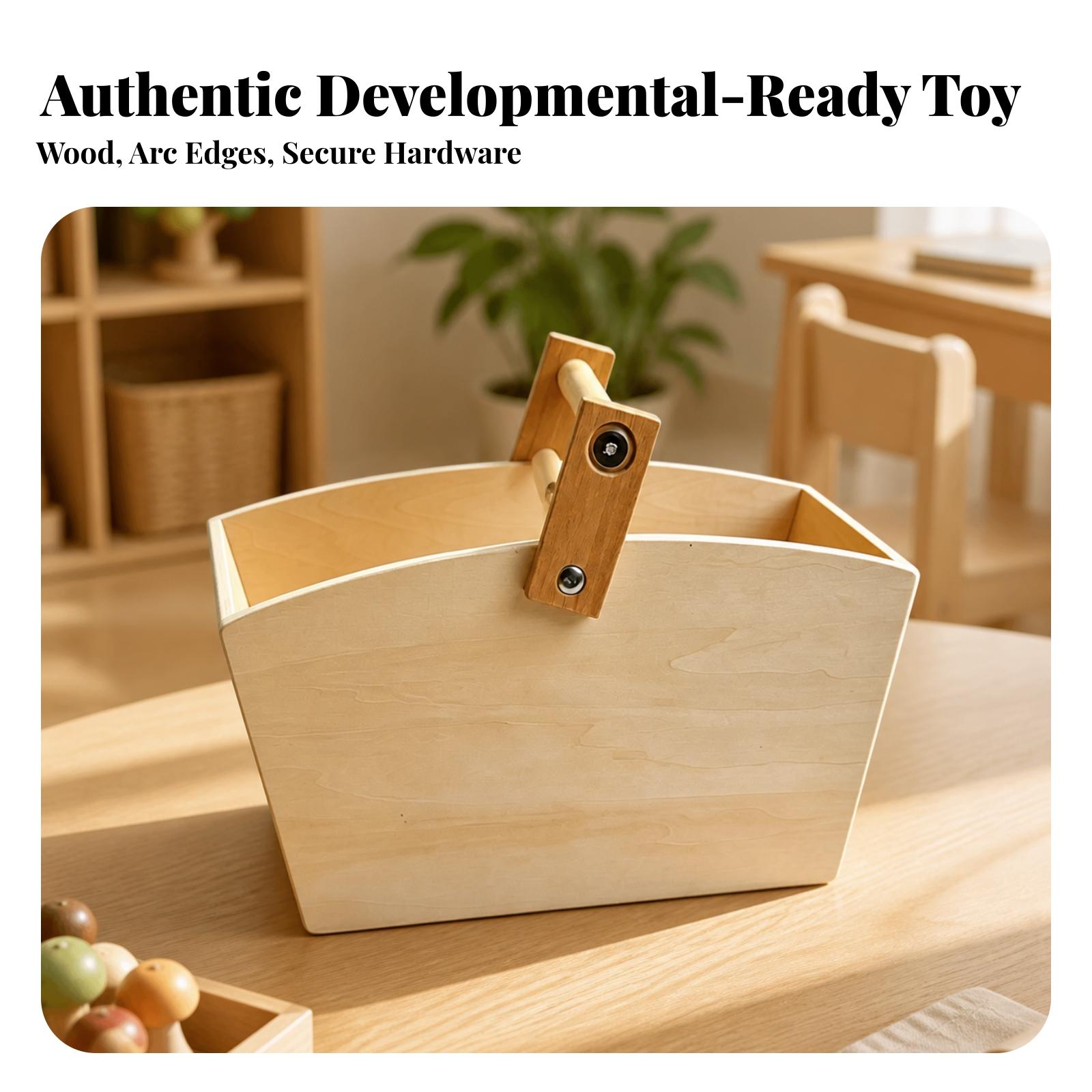 Wooden Children Play Basket wi - đánh giá và giá Kids Toys Stores