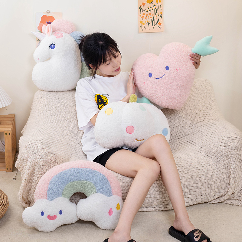Soft Plush Rainbow Smile Pink  - đánh giá và giá Unicorn Stuffed Toy