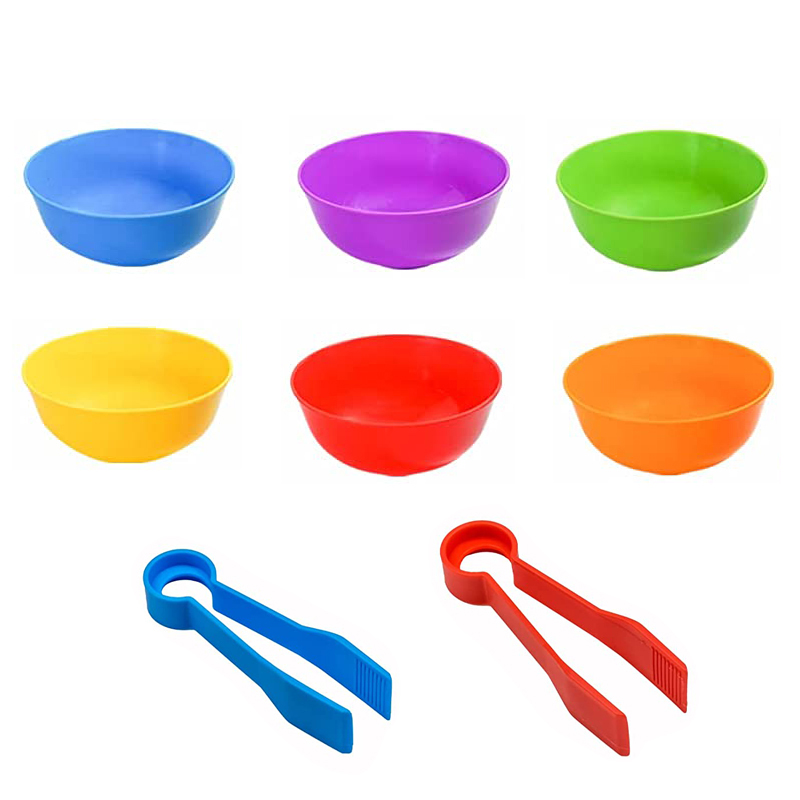 6 Plastic Bowls with 2 Tweezer - đánh giá và giá Kids Toys 2 Year Old