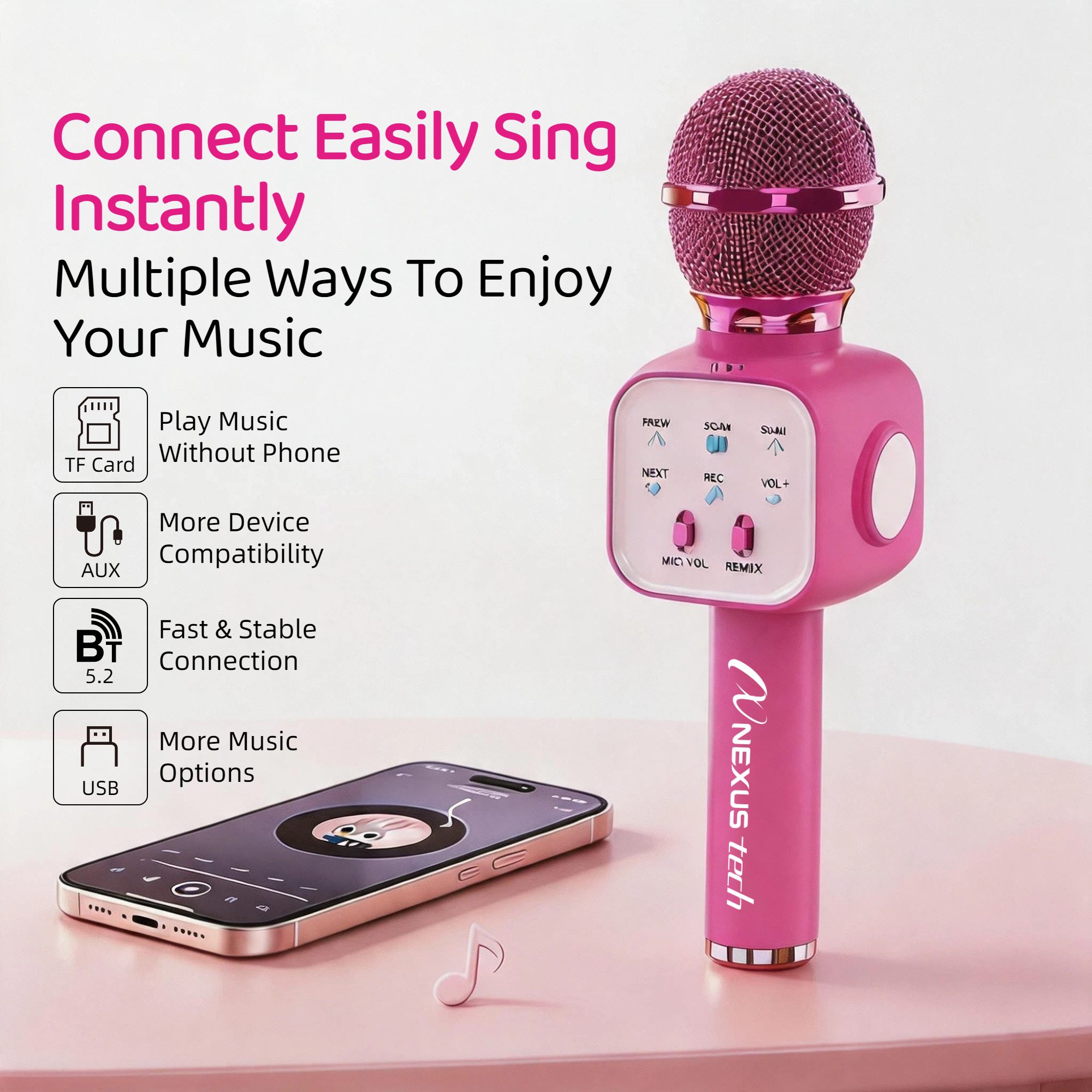 Wireless Bluetooth 5.2 Karaoke - đánh giá và giá Kids Microphone Karaoke