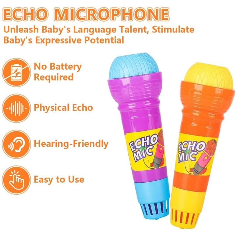 2Pcs Echo Microphone, Battery- - đánh giá và giá Kids Microphone Karaoke